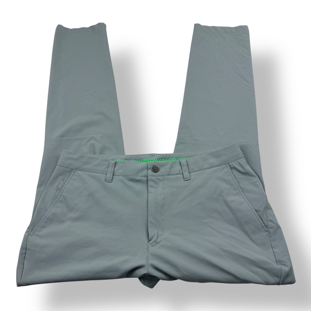 Bonobos Golf Highland Tour Pants Mens 34x32 Slim Fit Grey Performance Stretch